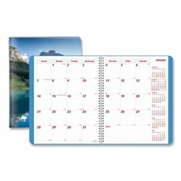 Brownline, MOUNTAINS 14-MONTH PLANNER, 11 X 8.5, BLUE/GREEN/BLACK, 2021, Rediformof, Mfr#: CB1262G04